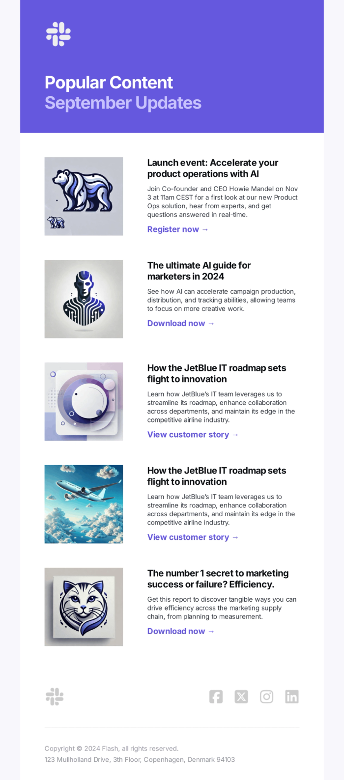 blog digest email template