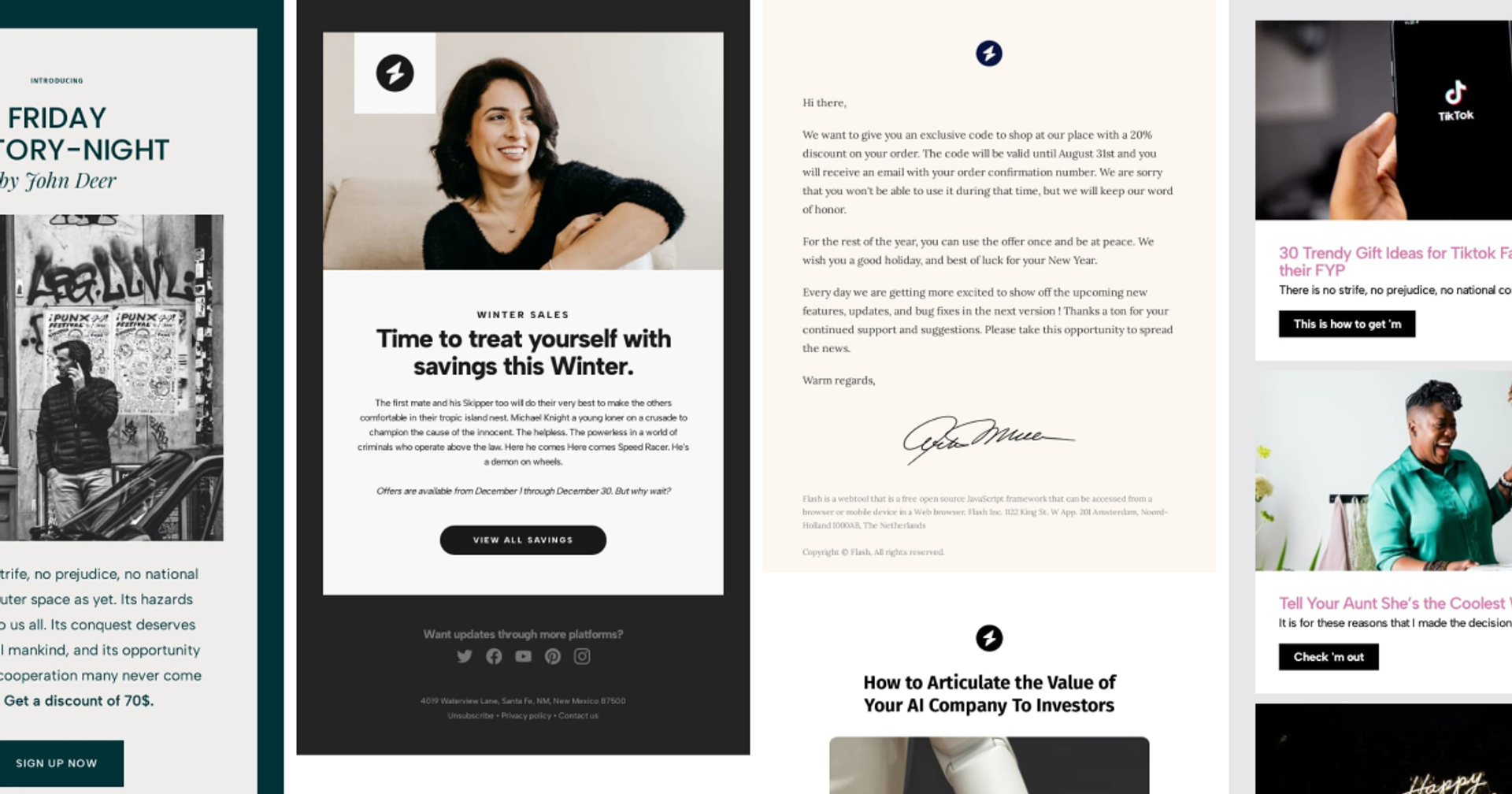 Email newsletter templates