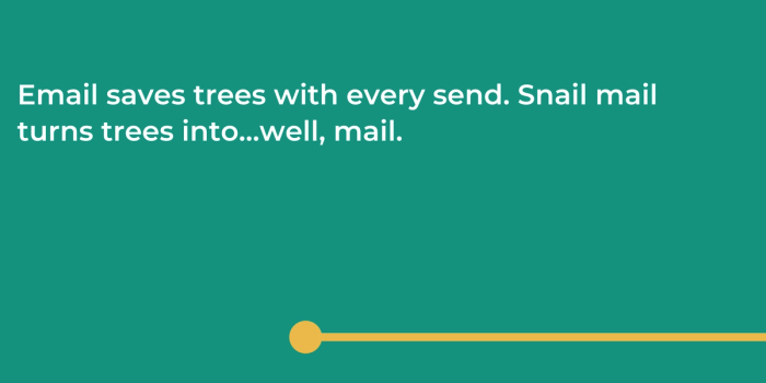 5th advantage of email: environment.