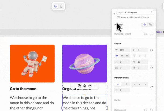 Use document styles to instantly make styling changes to blocks of the same style