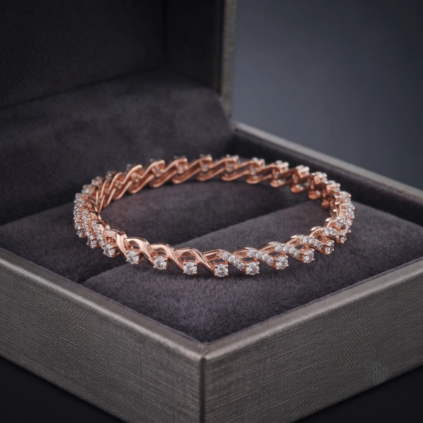 Gold D Bangle