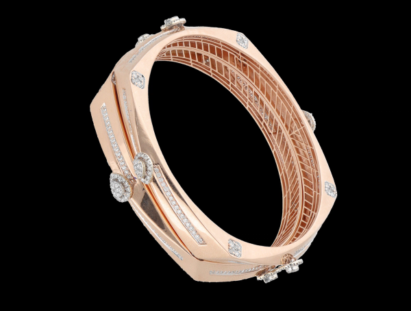 Gold D Bangle