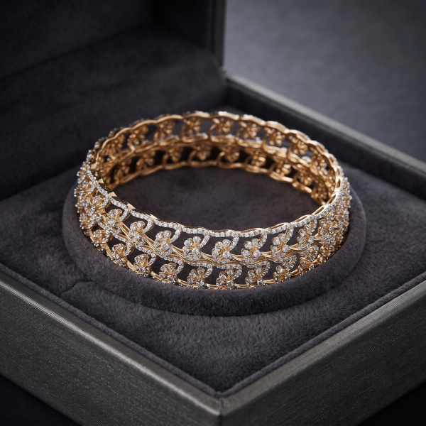 Gold D Bangle