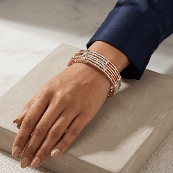 Gold D Bangle