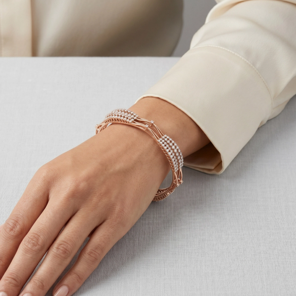 Gold D Bangle