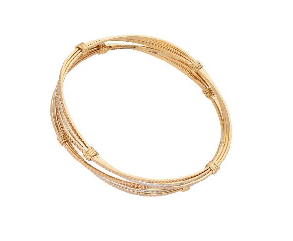 Rodium Gold Bangle 