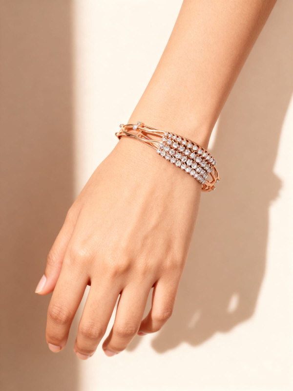 Gold D Bangle