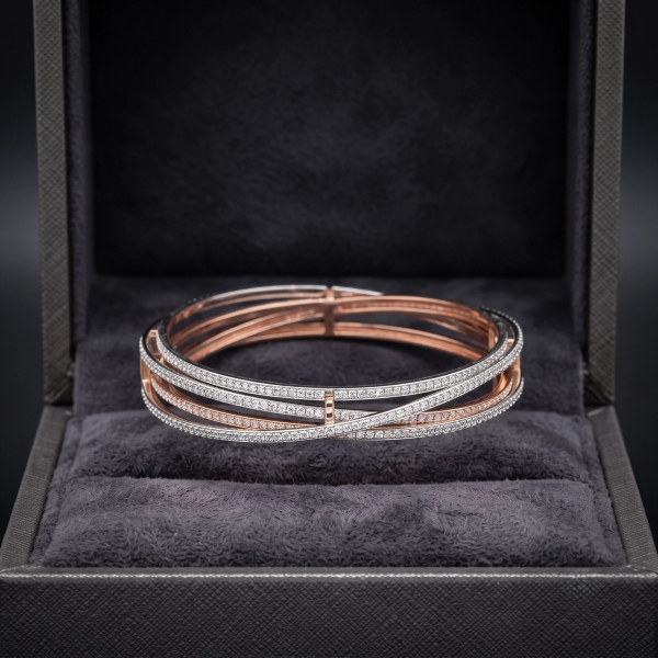 Gold D Bangle