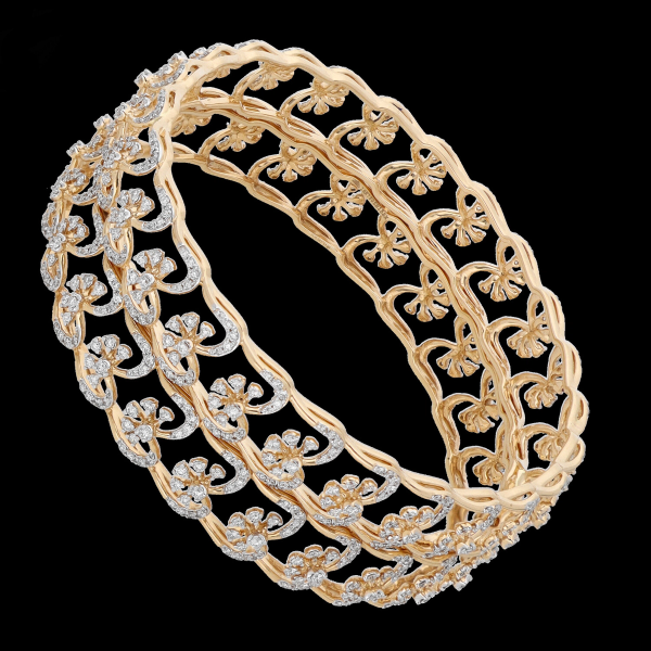 Gold D Bangle
