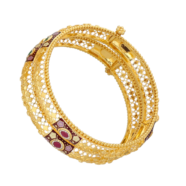  Fancy gold bangle 