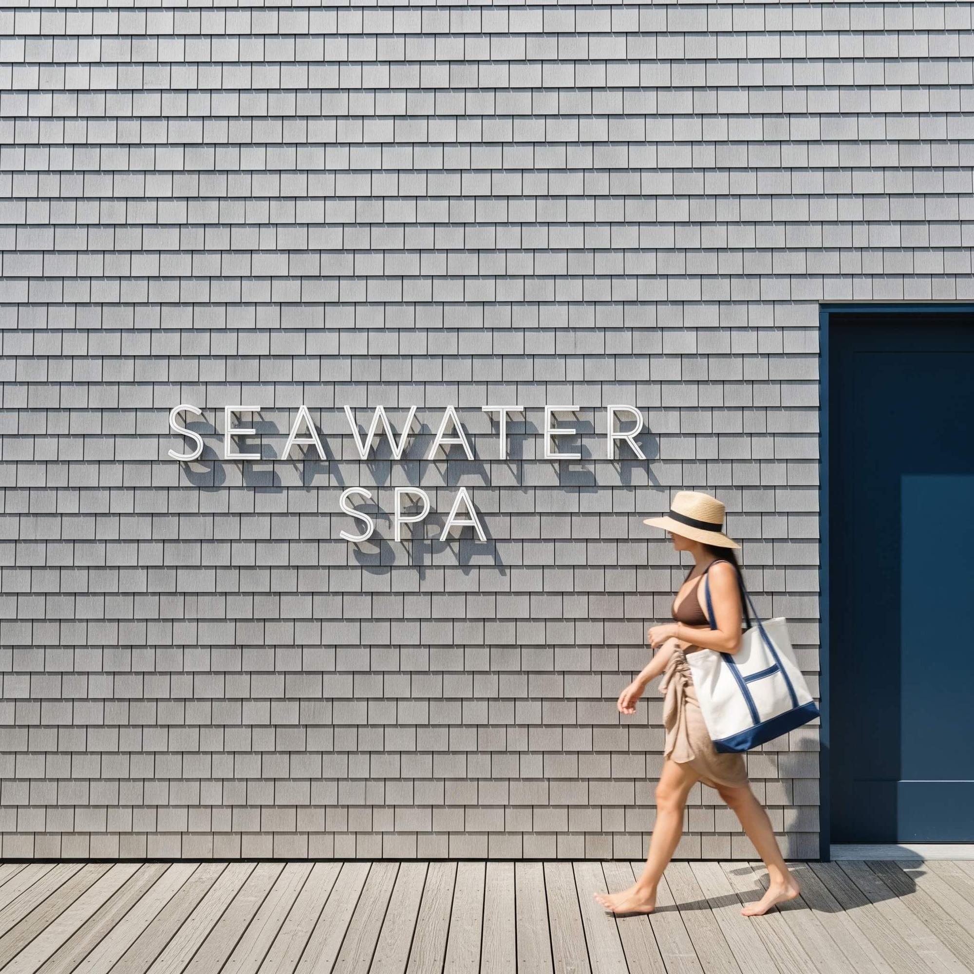 Seawater Spa at Gurney’s Montauk, part of the resort brand and guest experience developed by Love & War.