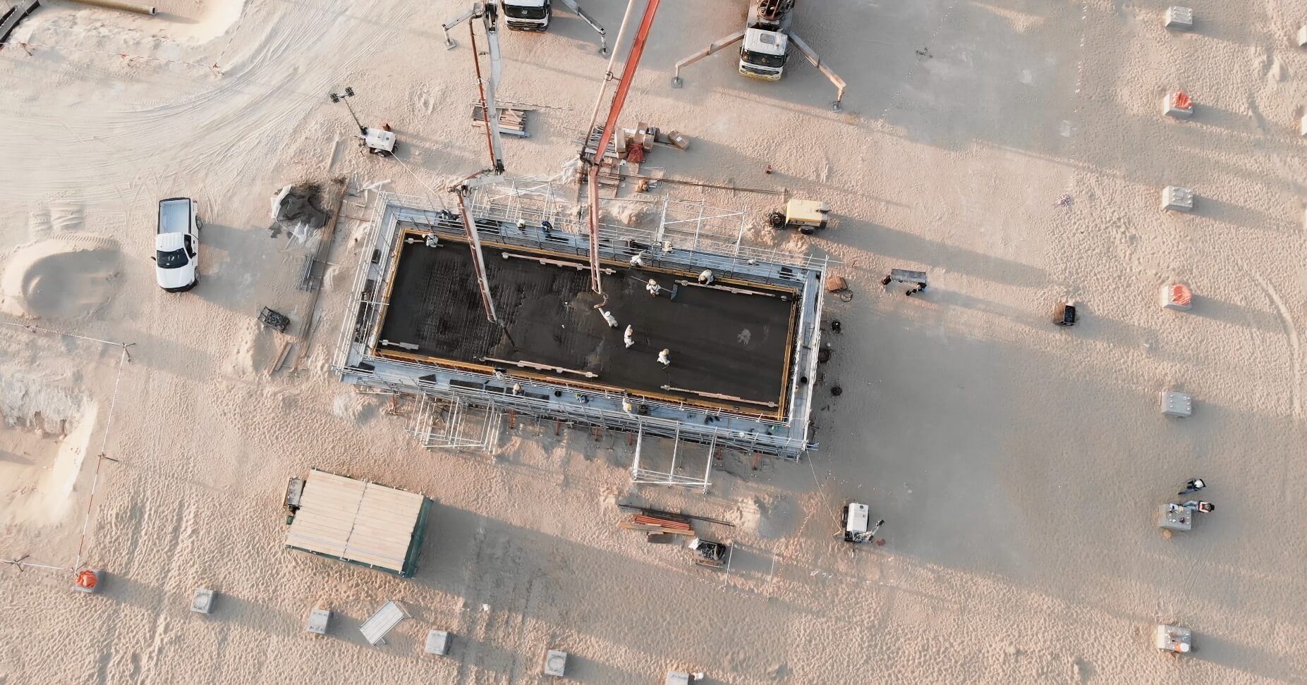 WakeCap technology deployed on a large construction site, with brand strategy and identity by Love & War.