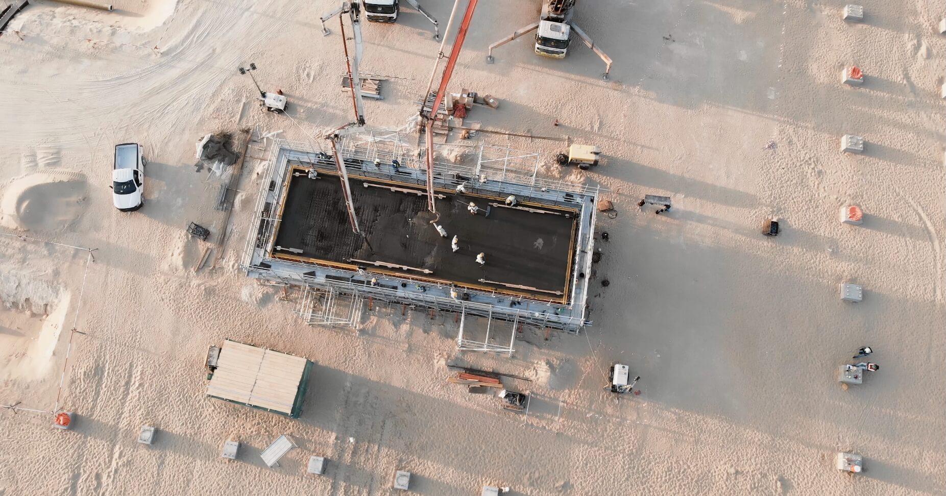 WakeCap technology deployed on a large construction site, with brand strategy and identity by Love & War.