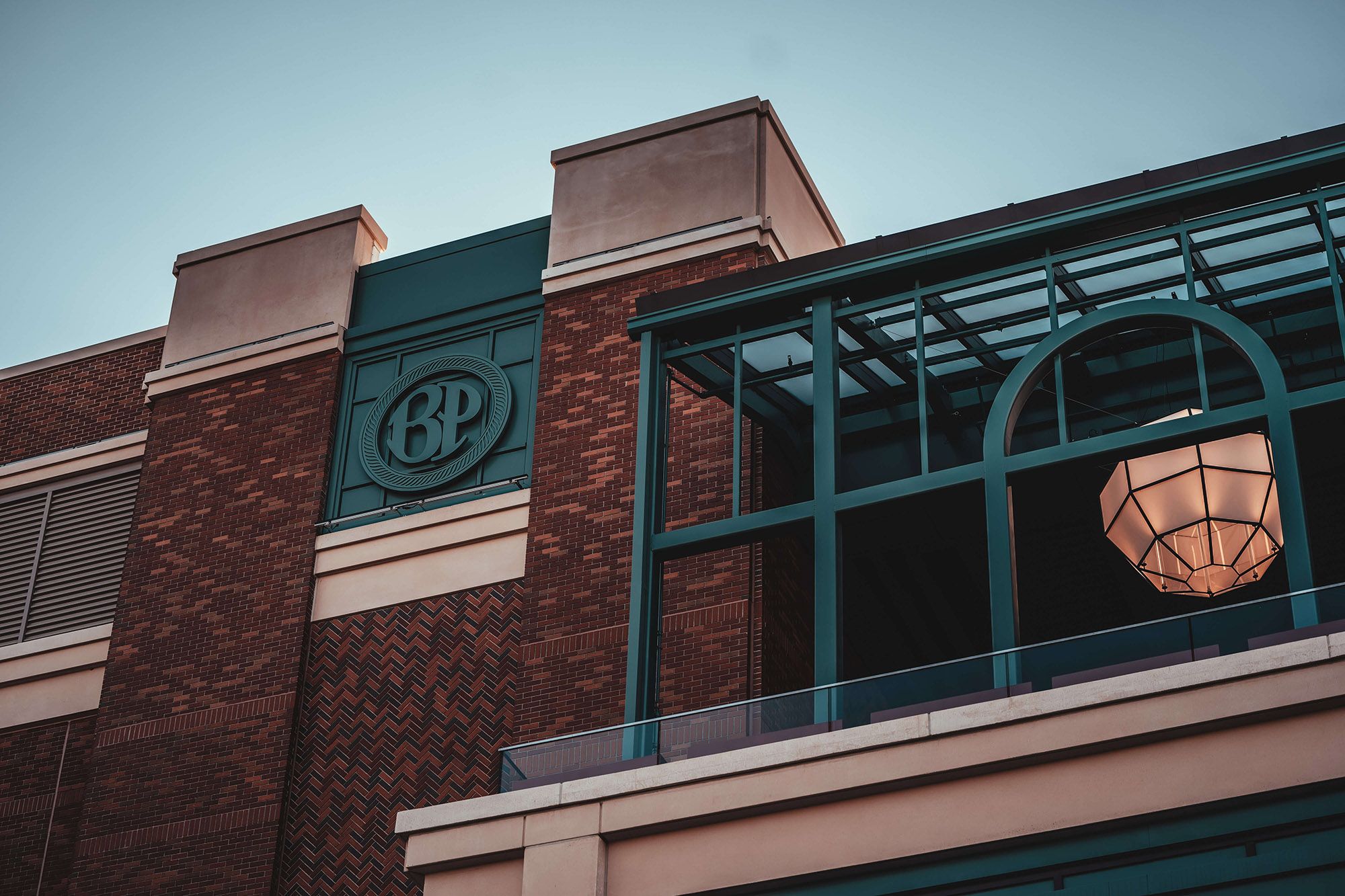 UBS Arena exterior at Belmont Park featuring venue branding and experience design by Love & War.