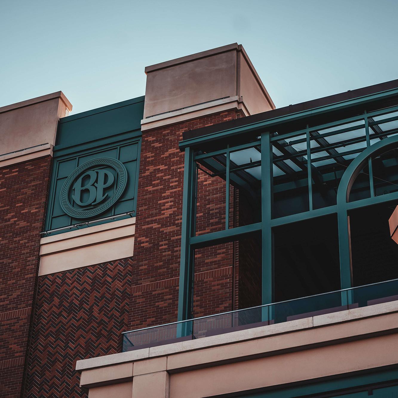 UBS Arena exterior at Belmont Park featuring venue branding and experience design by Love & War.