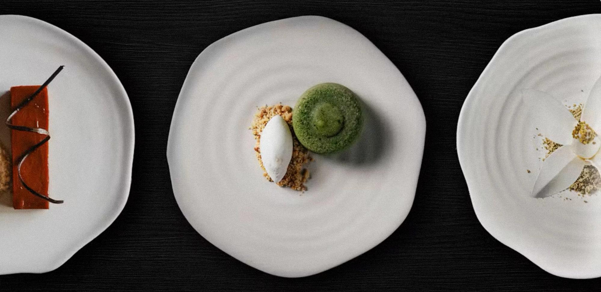 Dessert tasting menu at Valle in Oceanside, CA, showcasing chef Roberto Alcocer’s contemporary Mexican cuisine.