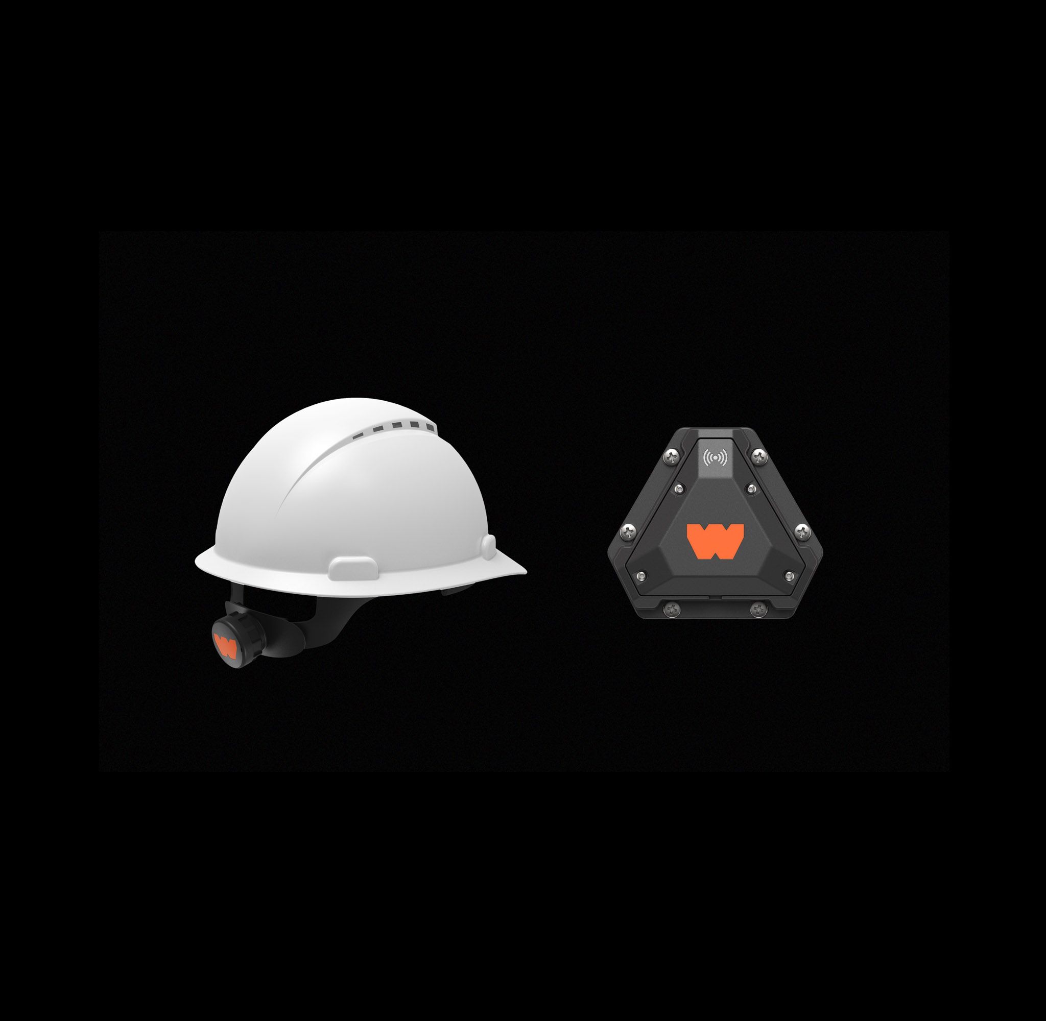 WakeCap sensing devices for real-time construction data, with visual identity developed by Love & War.