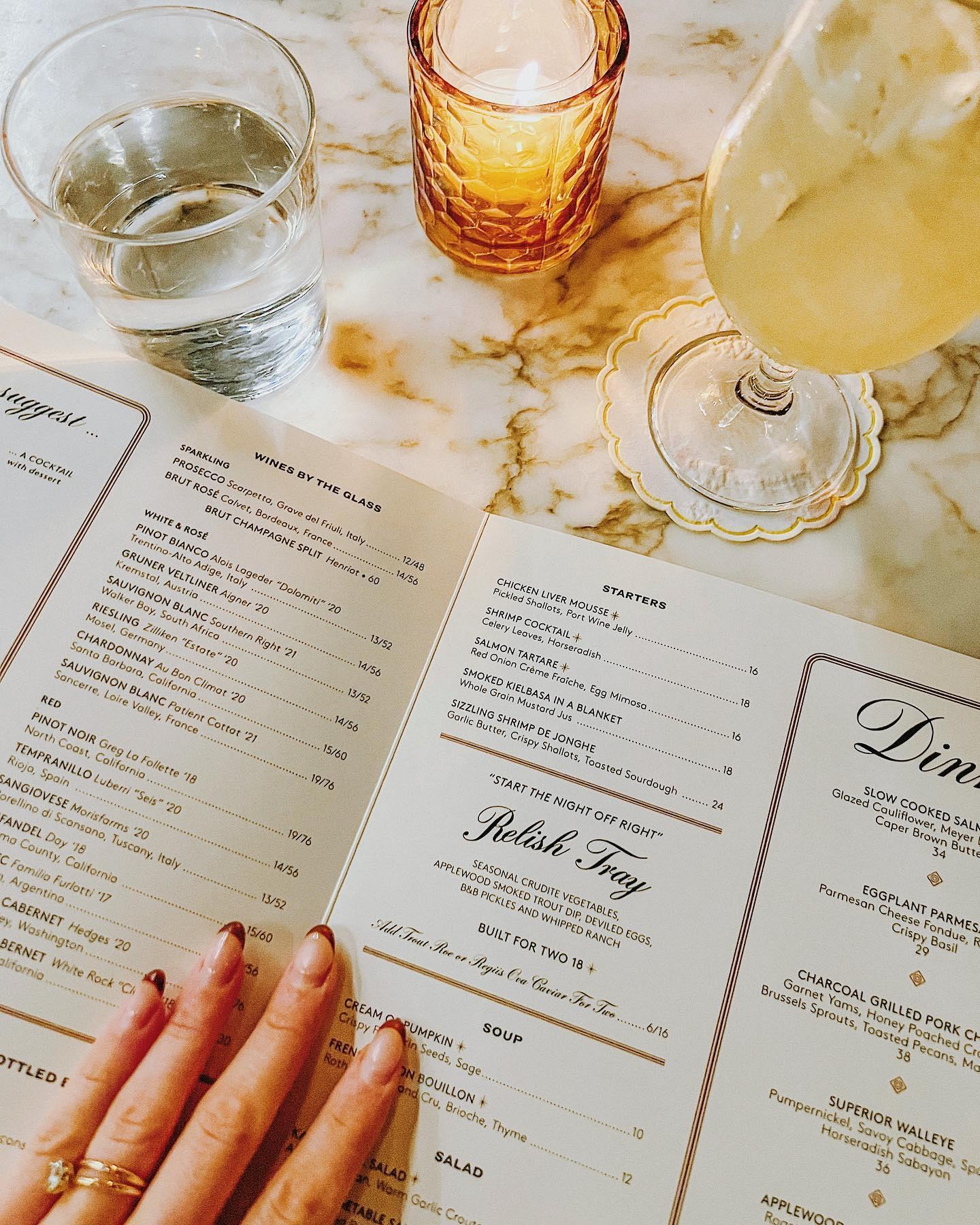 Harvey House menu