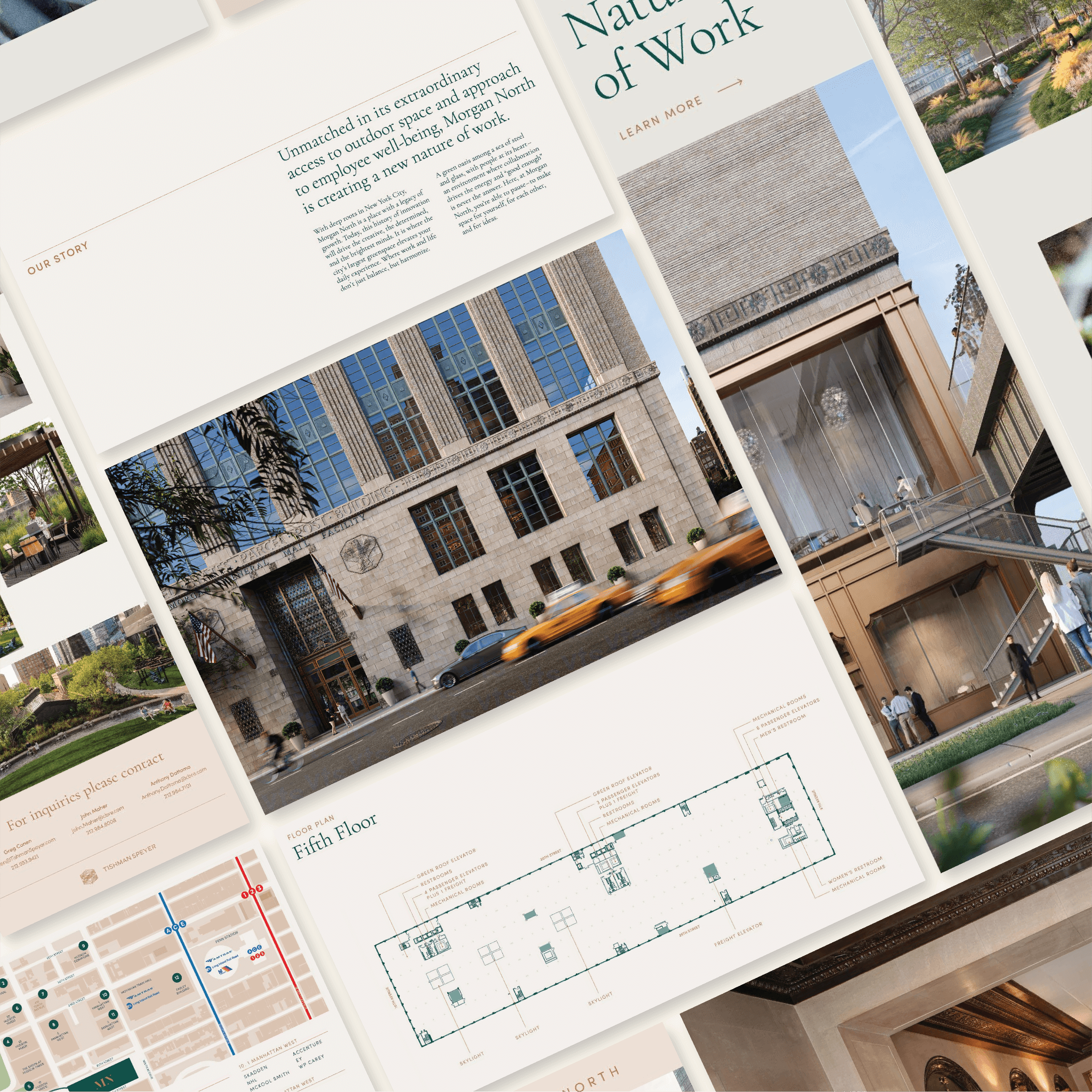 Morgan North campaign and sales materials created by Love & War for Tishman Speyer in New York.