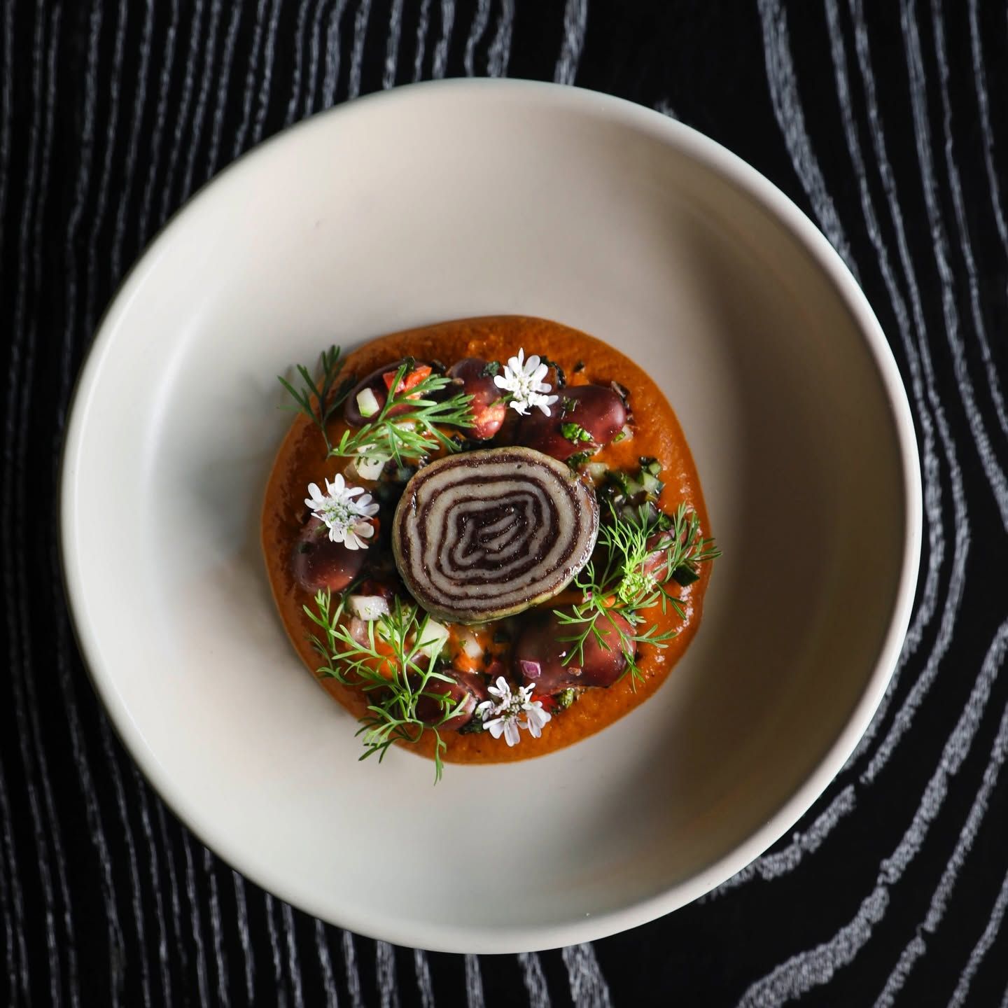 Contemporary Mexican dish at Valle in Oceanside, CA, reflecting chef Roberto Alcocer’s modern Oaxacan cuisine.