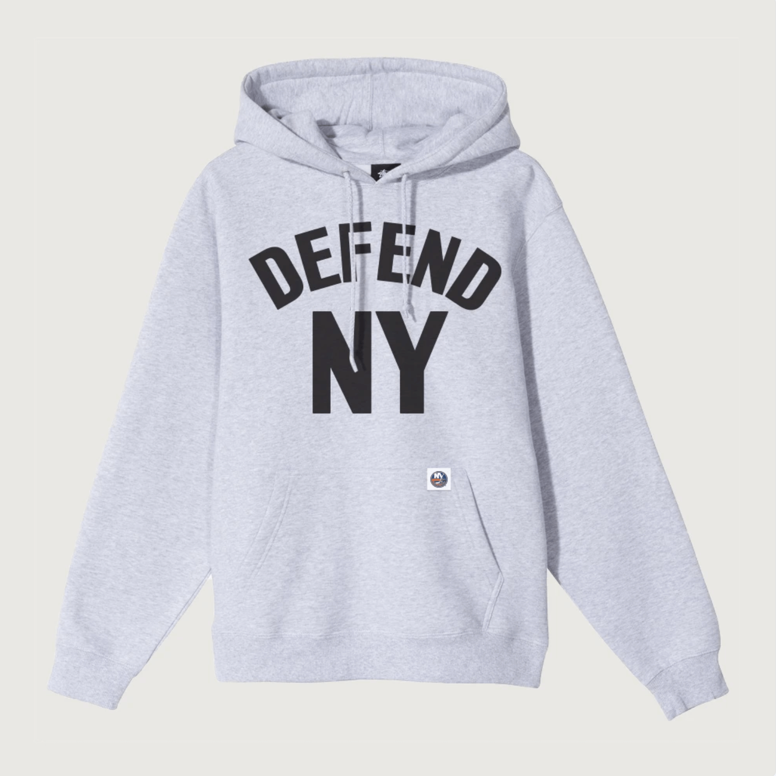 “Defend NY” New York Islanders hoodie created for Isles Lab, the team’s fashion and culture-driven retail platform at UBS Arena. Love & War developed the Isles Lab concept, naming, branding and merchandise program, creating original New York Islanders apparel that brings a contemporary streetwear sensibility to NHL fan merchandise.