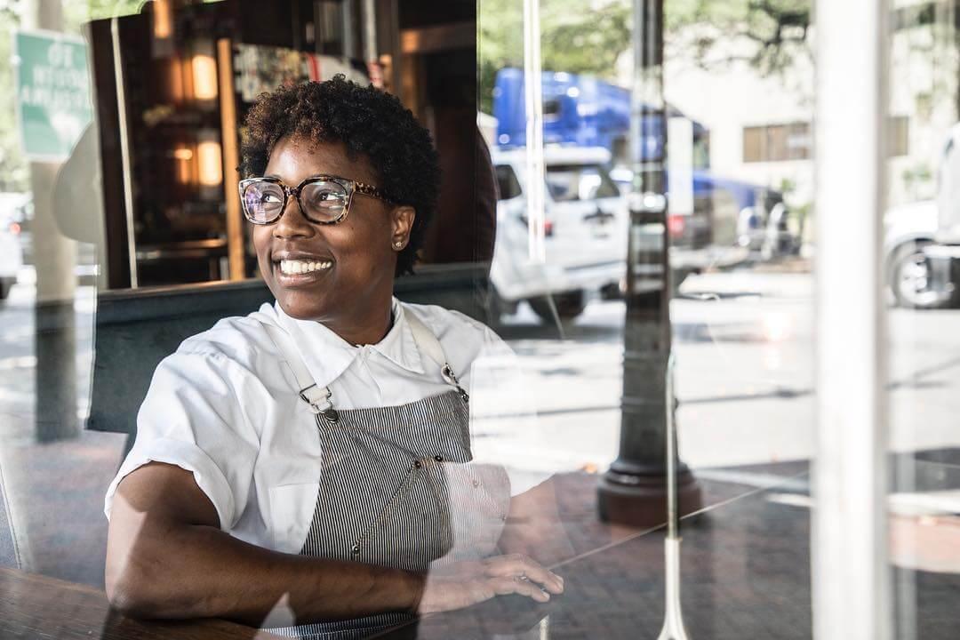 Chef Mashama Bailey at The Grey Market in Savannah, GA, with brand identity developed by Love & War.