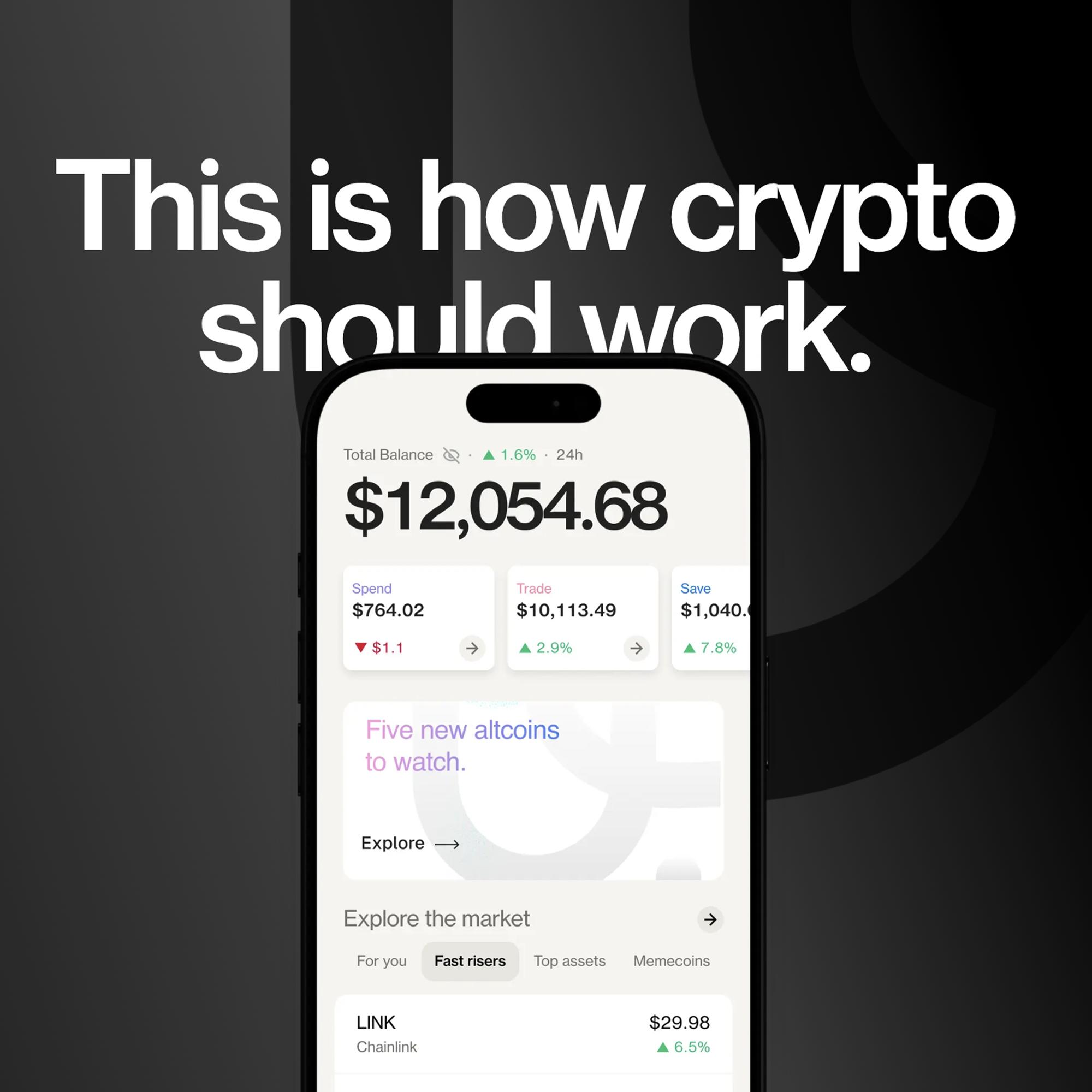 Digital banner advertising for Ulys featuring the “This is how crypto should work” campaign and Ulys cryptocurrency app interface. Love & War developed the brand strategy, visual identity, digital product experience and launch campaign for Ulys, creating advertising and digital communications designed to position the crypto super app as a simpler, more intuitive way to trade, earn and use cryptocurrency.