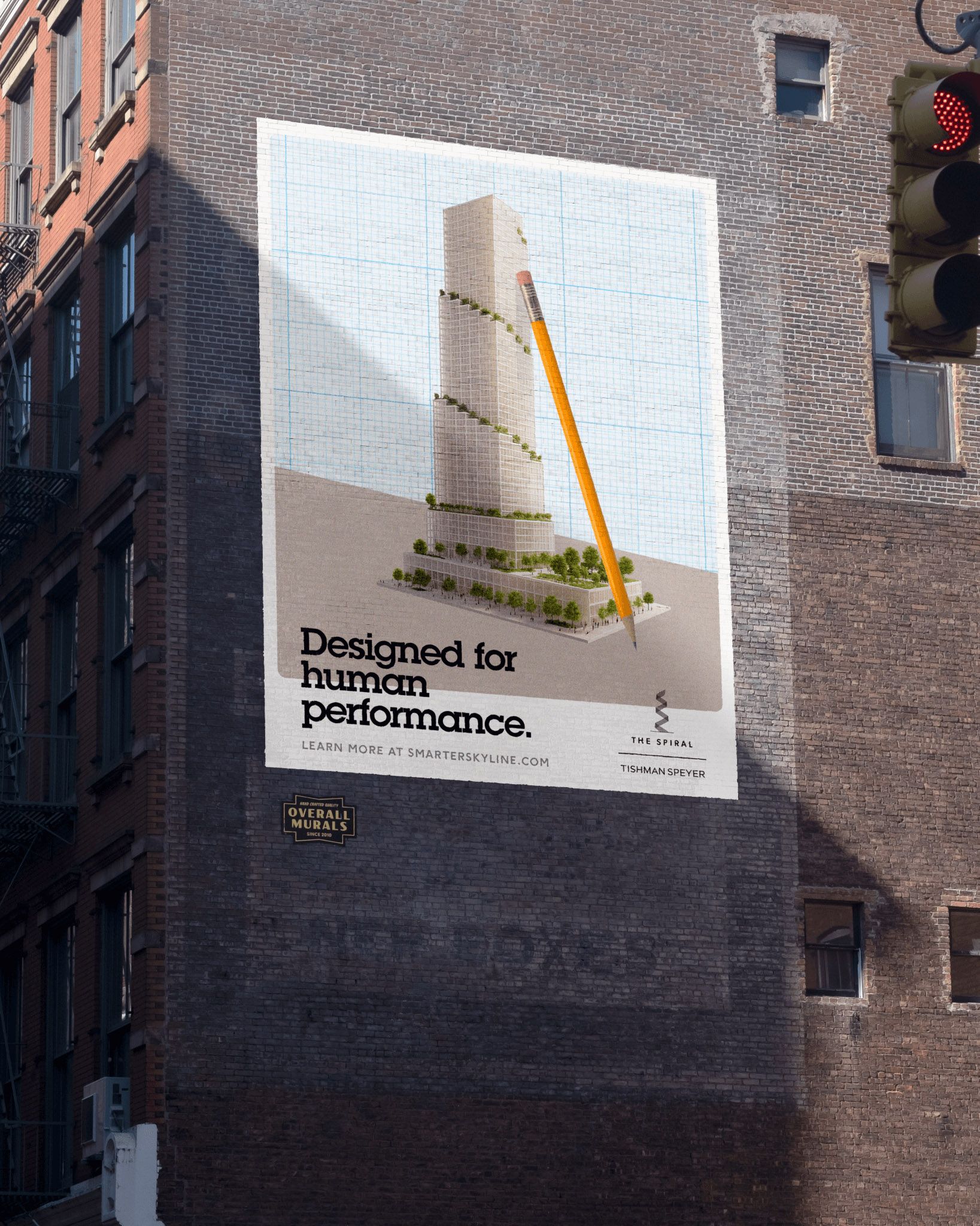 Large-scale outdoor advertising for The Spiral, Tishman Speyer’s office tower at Hudson Yards in New York City, featuring the “Designed for human performance” campaign. Love & War developed the brand positioning, launch strategy and integrated print, digital and out-of-home campaign for The Spiral, designed by Bjarke Ingels Group (BIG).