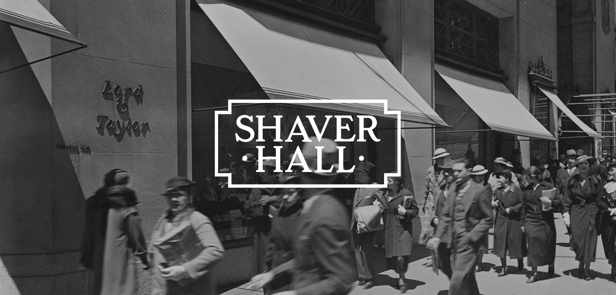 Shaver Hall brand identity in New York, developed by Love & War and inspired by the history of Fifth Avenue.