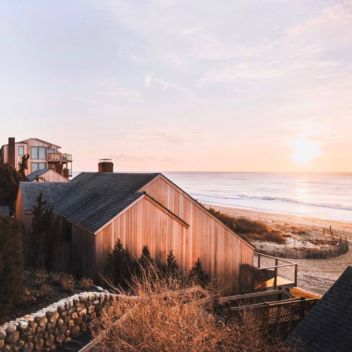Oceanfront cottages at Gurney’s Montauk, the iconic Hamptons resort rebranded by Love & War.