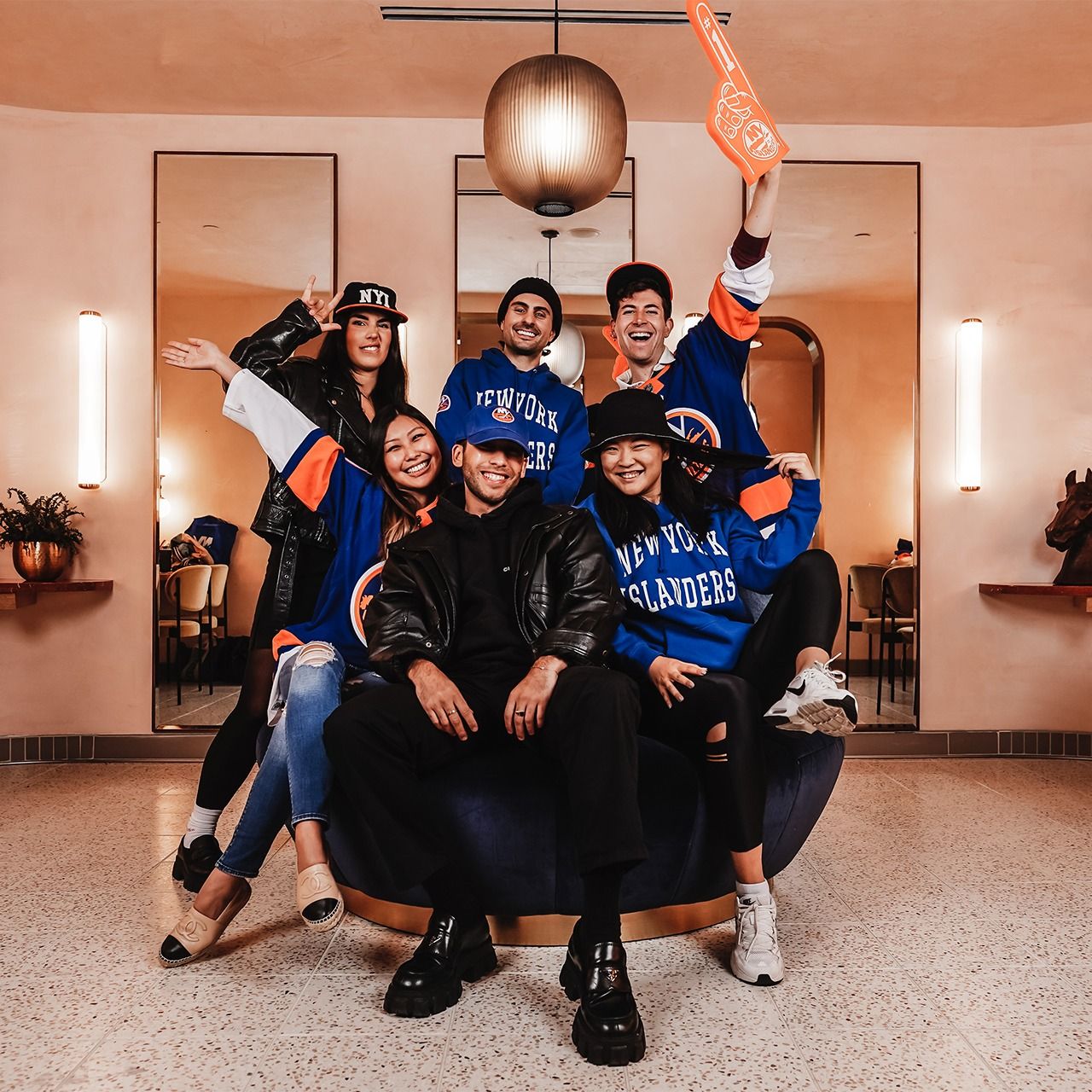 New York Islanders apparel and merchandise designed by Love & War for UBS Arena and Isles Lab.
