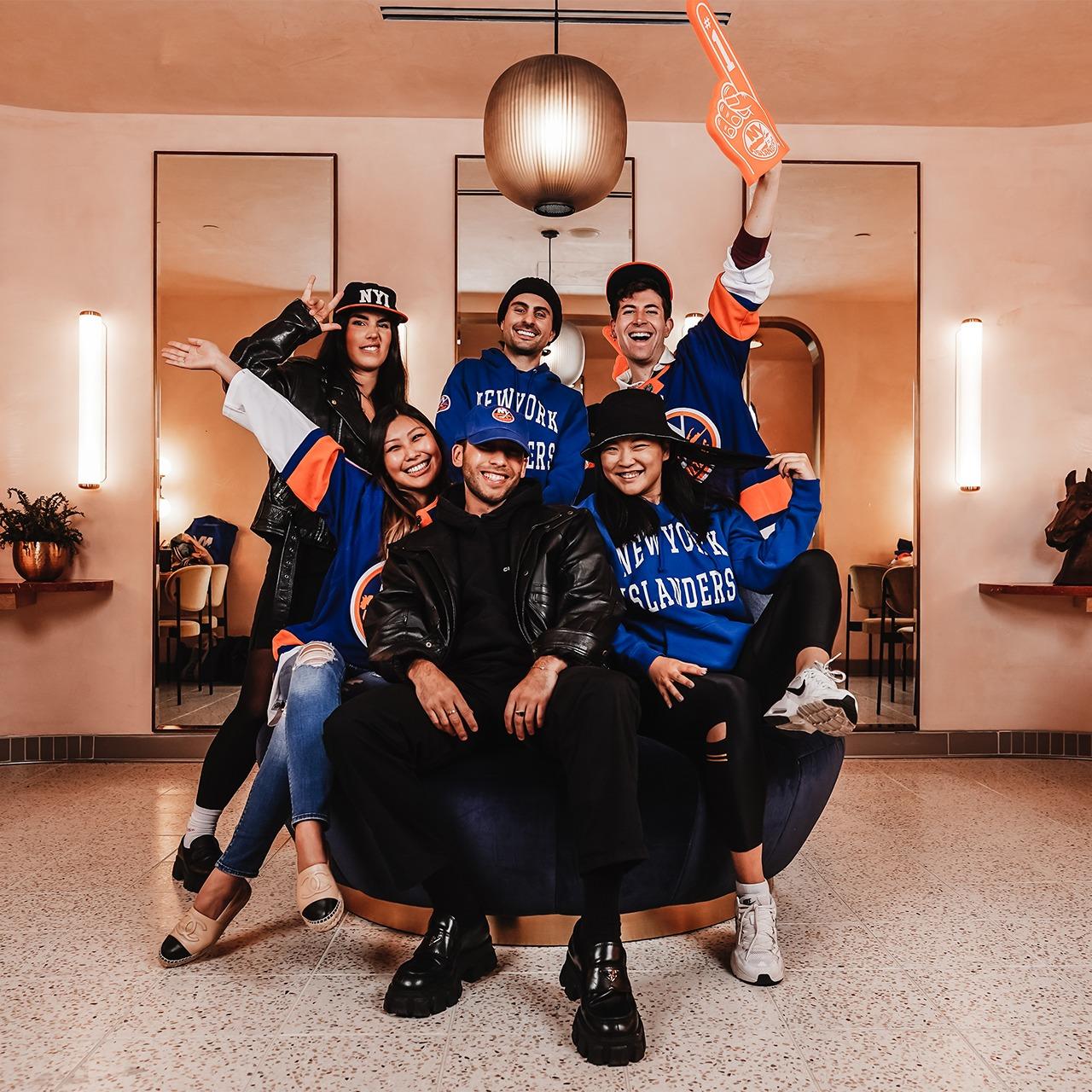 New York Islanders apparel and merchandise designed by Love & War for UBS Arena and Isles Lab.