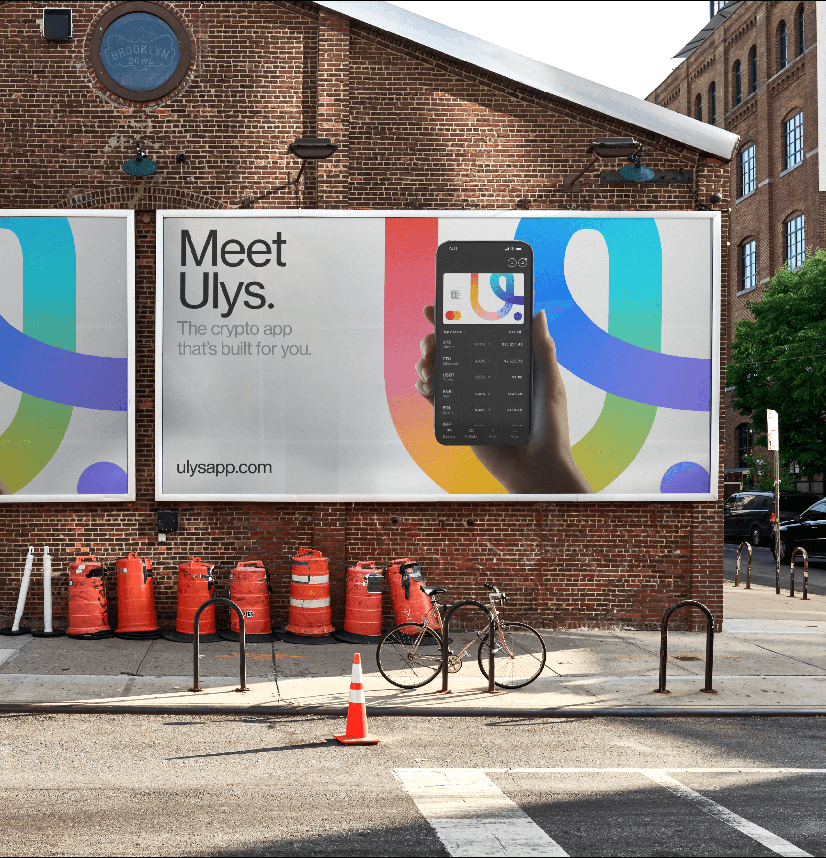 “Meet Ulys” outdoor advertising for Ulys, a cryptocurrency super app designed to simplify how consumers trade, earn and use crypto. Love & War developed the brand strategy, visual identity, product experience and launch marketing for Ulys, including the advertising campaign shown here, positioning the crypto startup as a simpler, more accessible and consumer-friendly approach to cryptocurrency and digital finance.