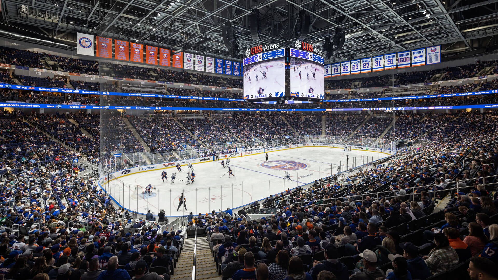 New York Islanders game at UBS Arena, with venue and hospitality experience shaped by Love & War.