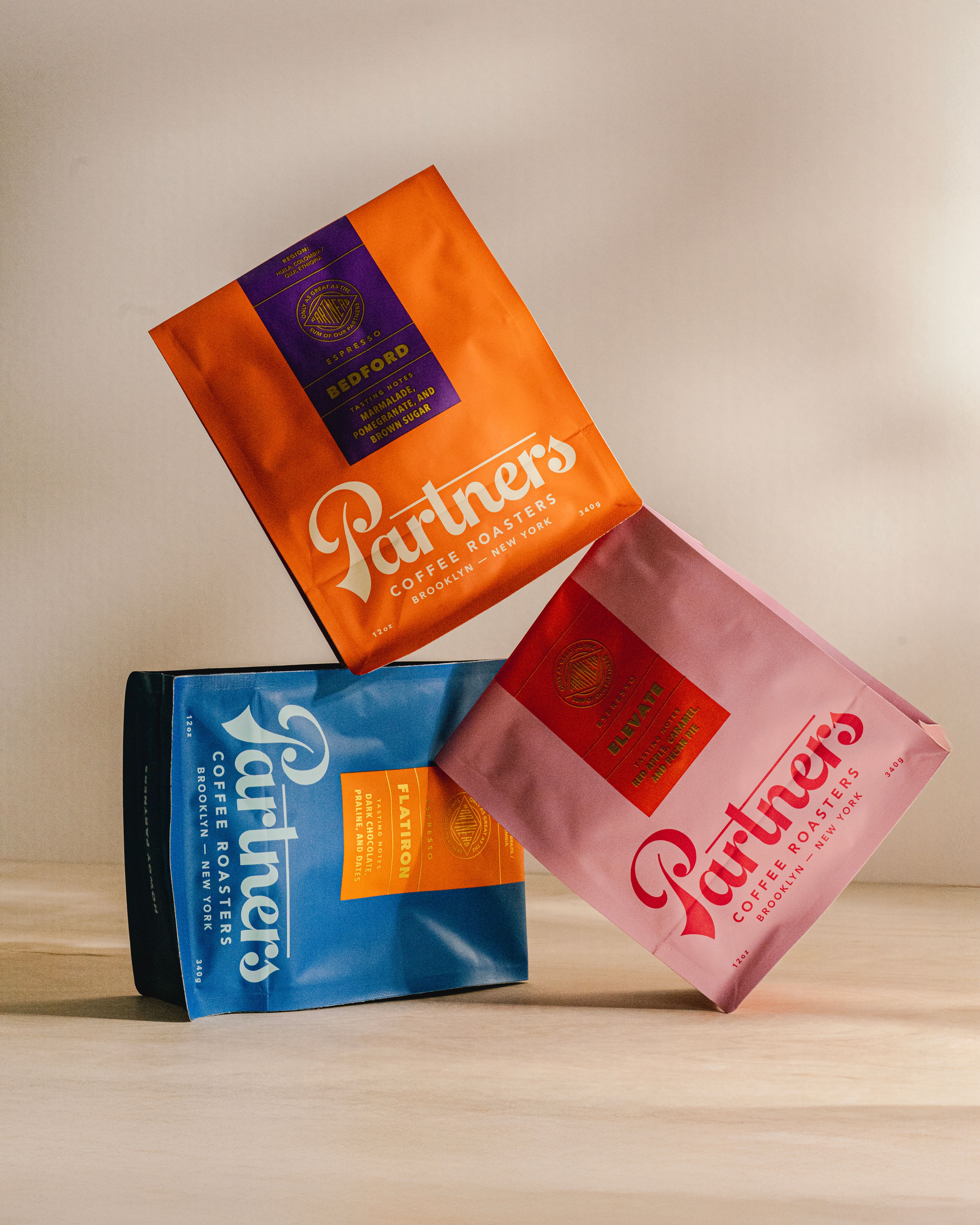 Partners Coffee packaging, branding and design by Love and War