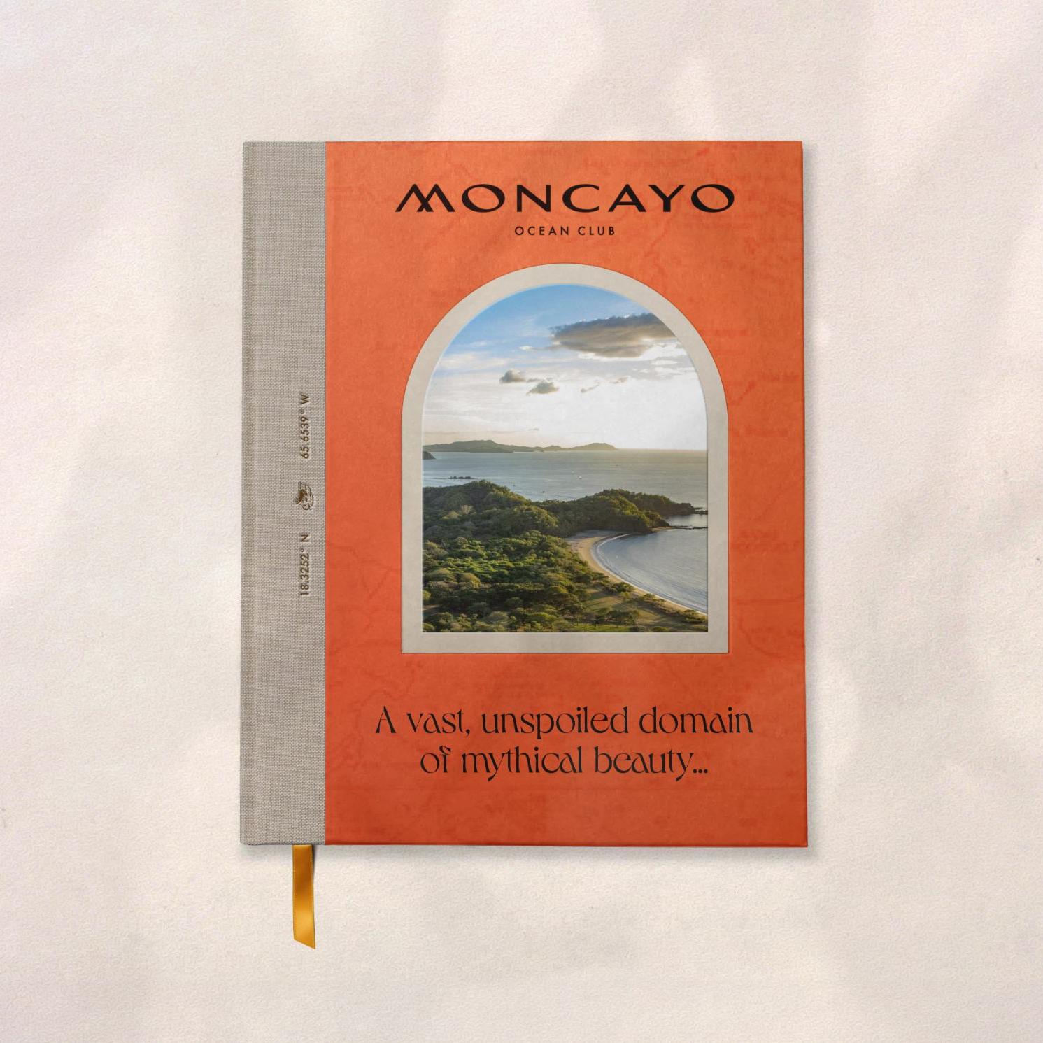 Moncayo Ocean Club brand book showcasing the luxury destination's visual identity and branding system developed by Love & War.