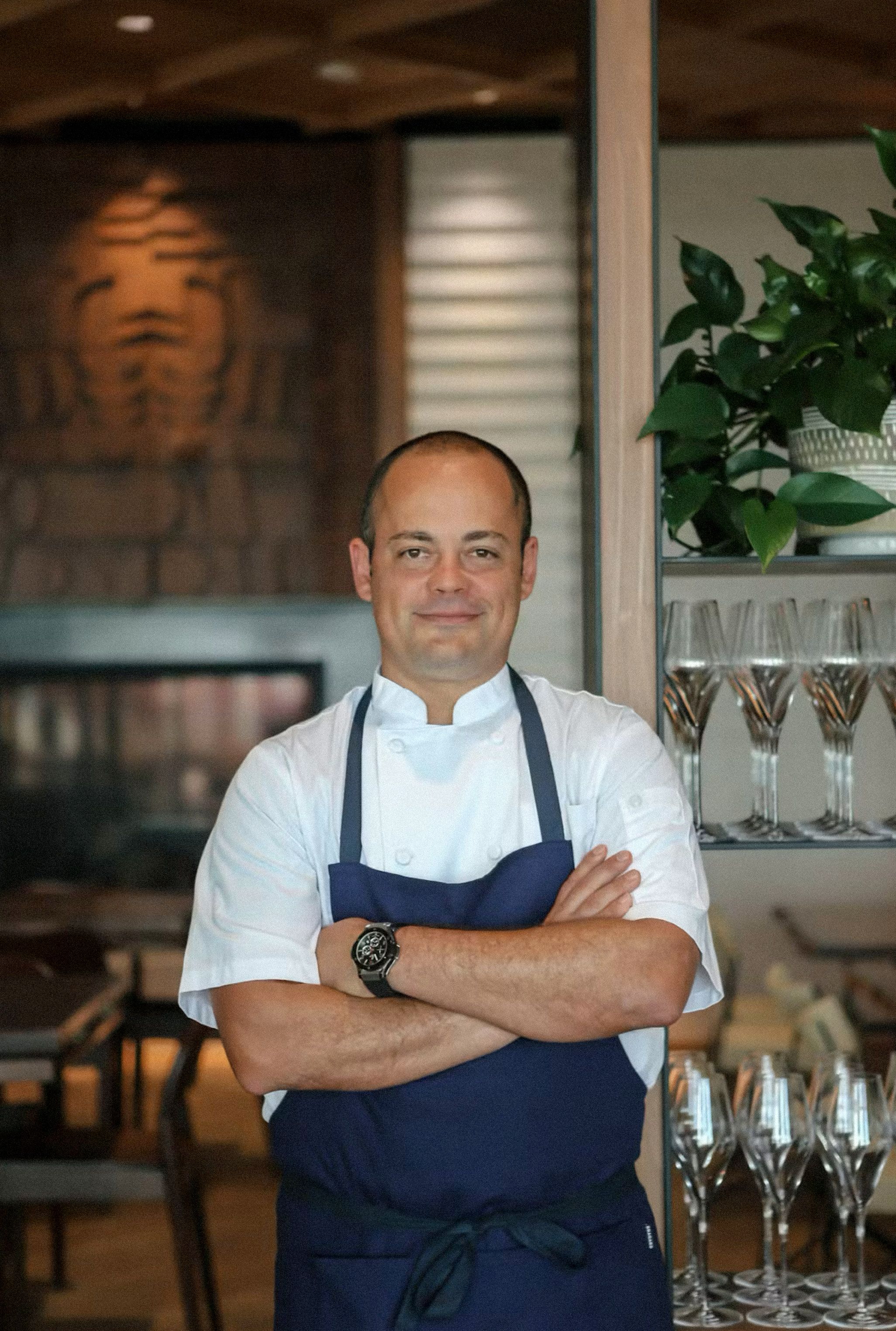 Chef Roberto Alcocer at MICHELIN-starred Valle in Oceanside, CA, with restaurant branding and visual identity by Love & War.