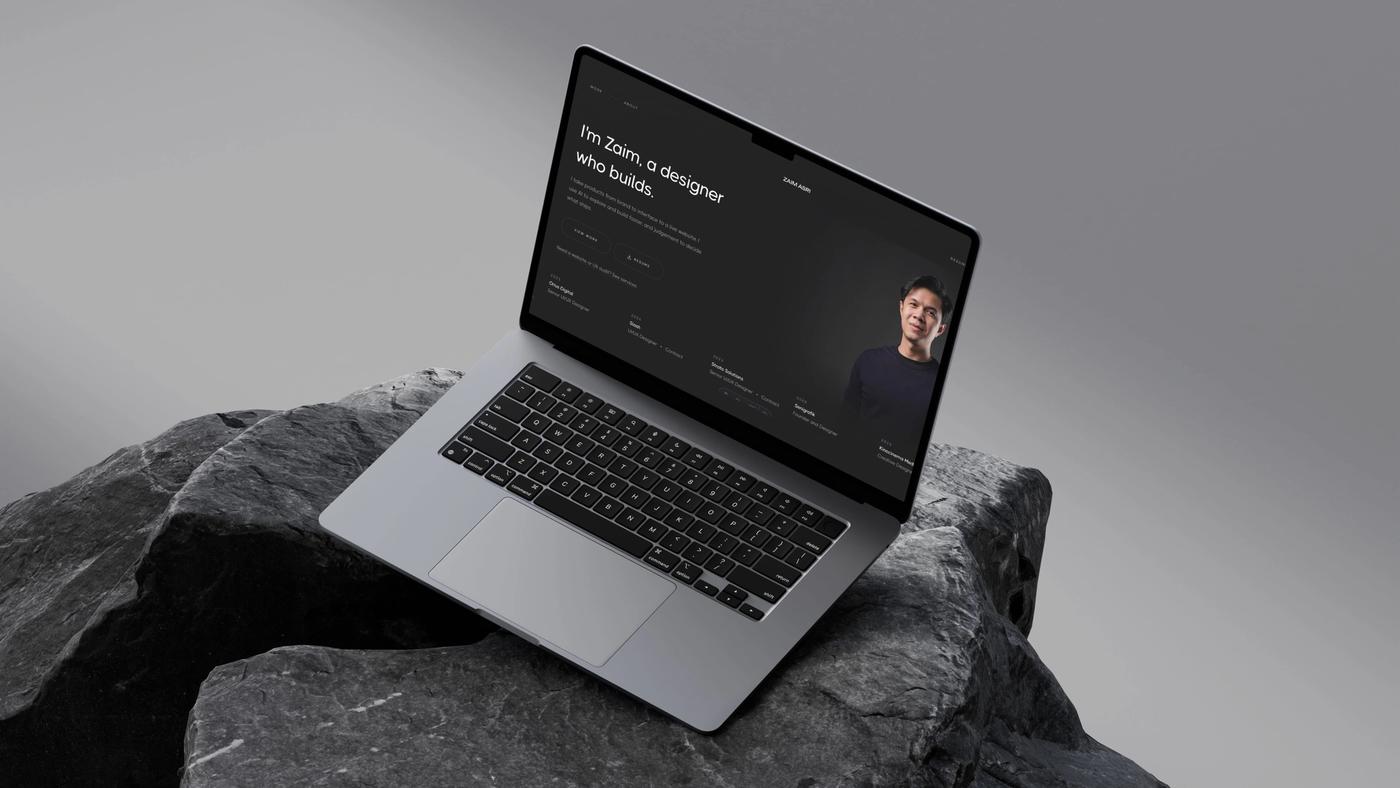 This site on a MacBook
