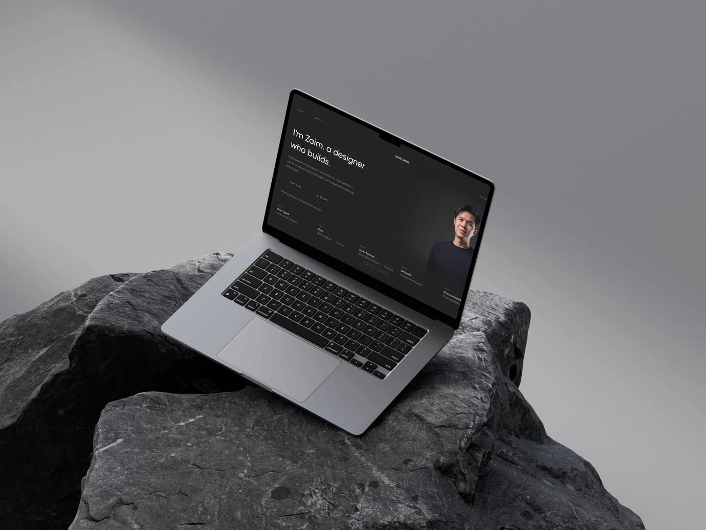This site on a MacBook
