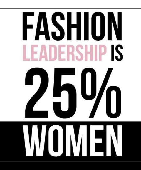 Fashion leadership is 25% women