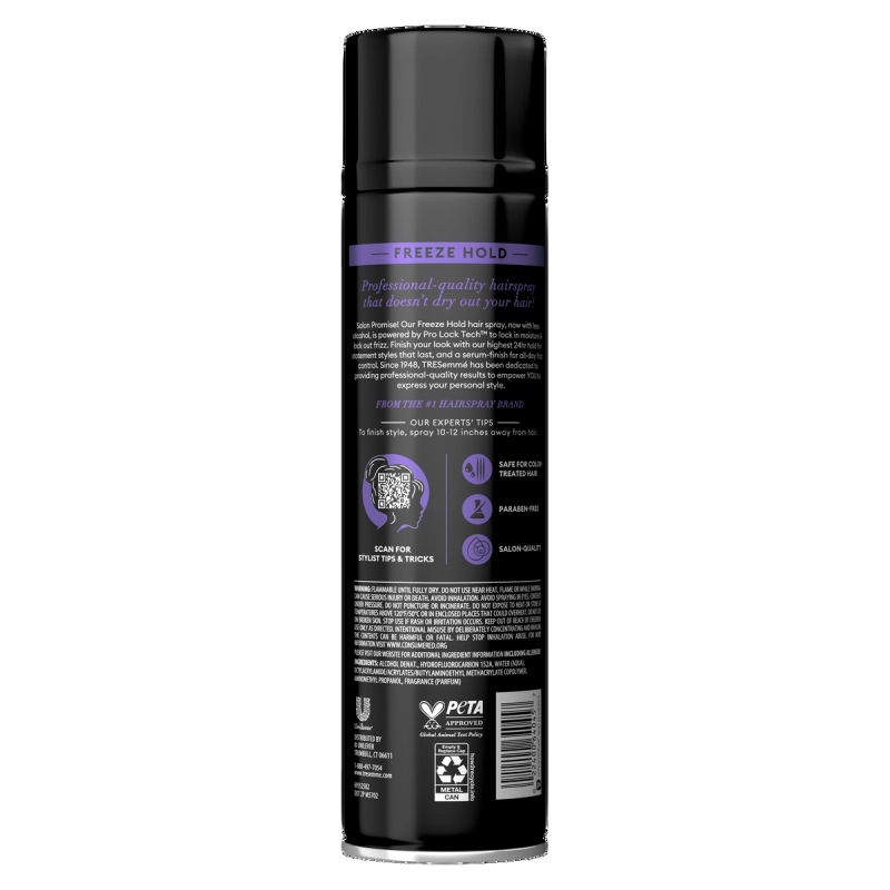 TRESemmé Freeze Hold Hairspray for 24-Hour Frizz Control and All-Day  Humidity Resistance 11 oz