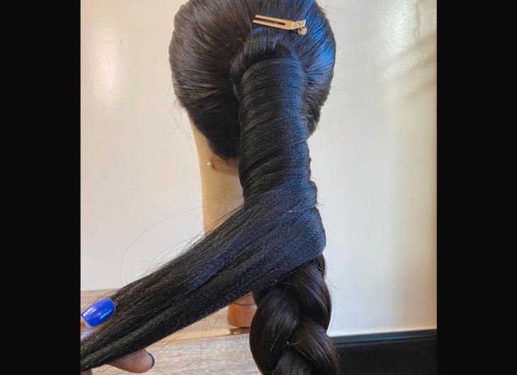 How to Get Ursula Stephen’s Wrapped Braid Pony
