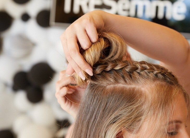 Stylist shaping bun