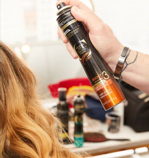 Finish the look with Compressed MicroMist Hair Spray Boost Level 3.