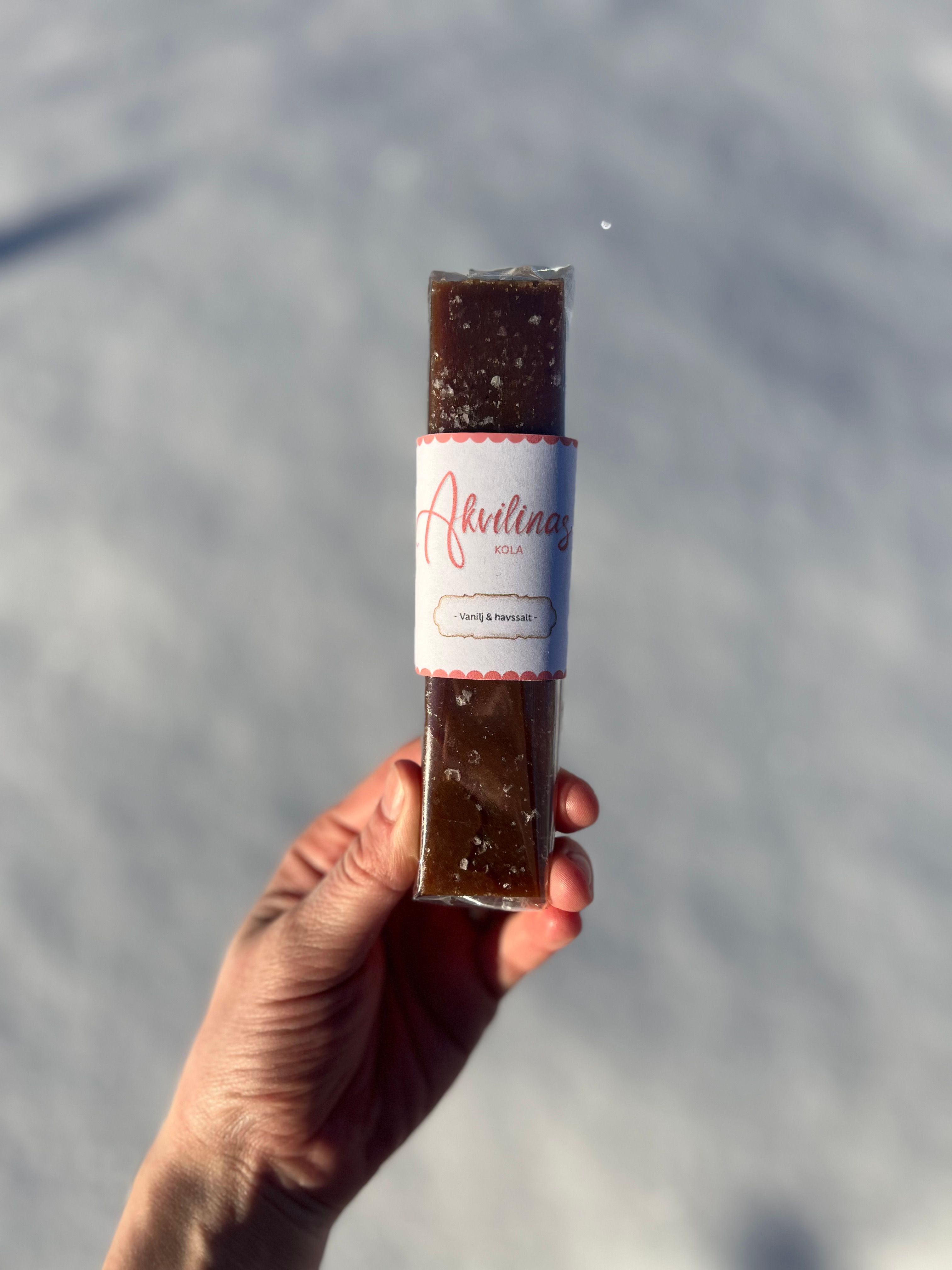 Gräddkola med olika smaker