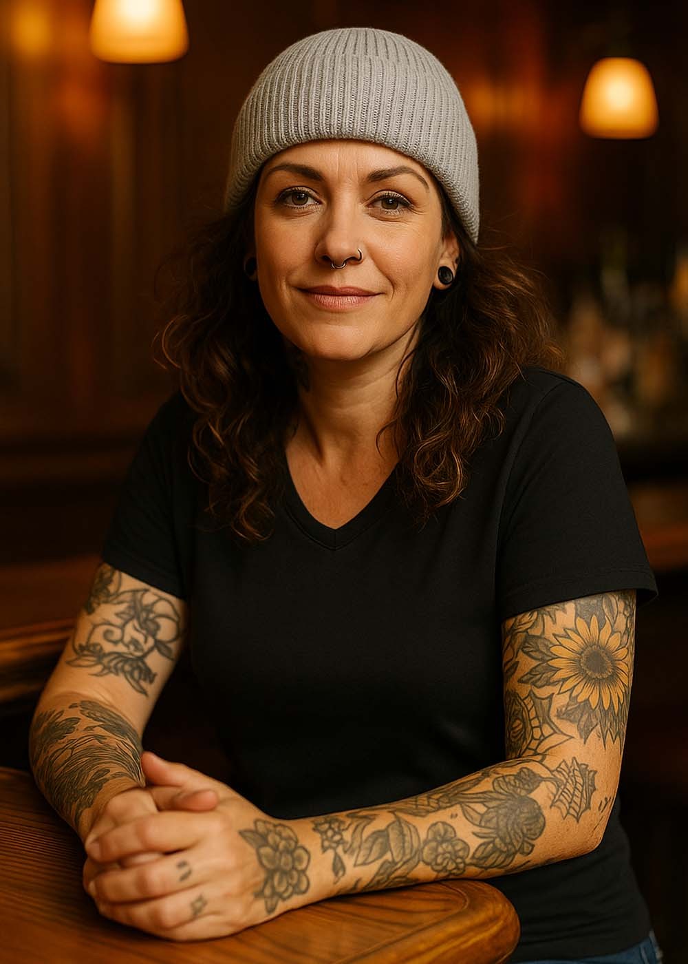 Ribstrikket Hue - Graphite Grey