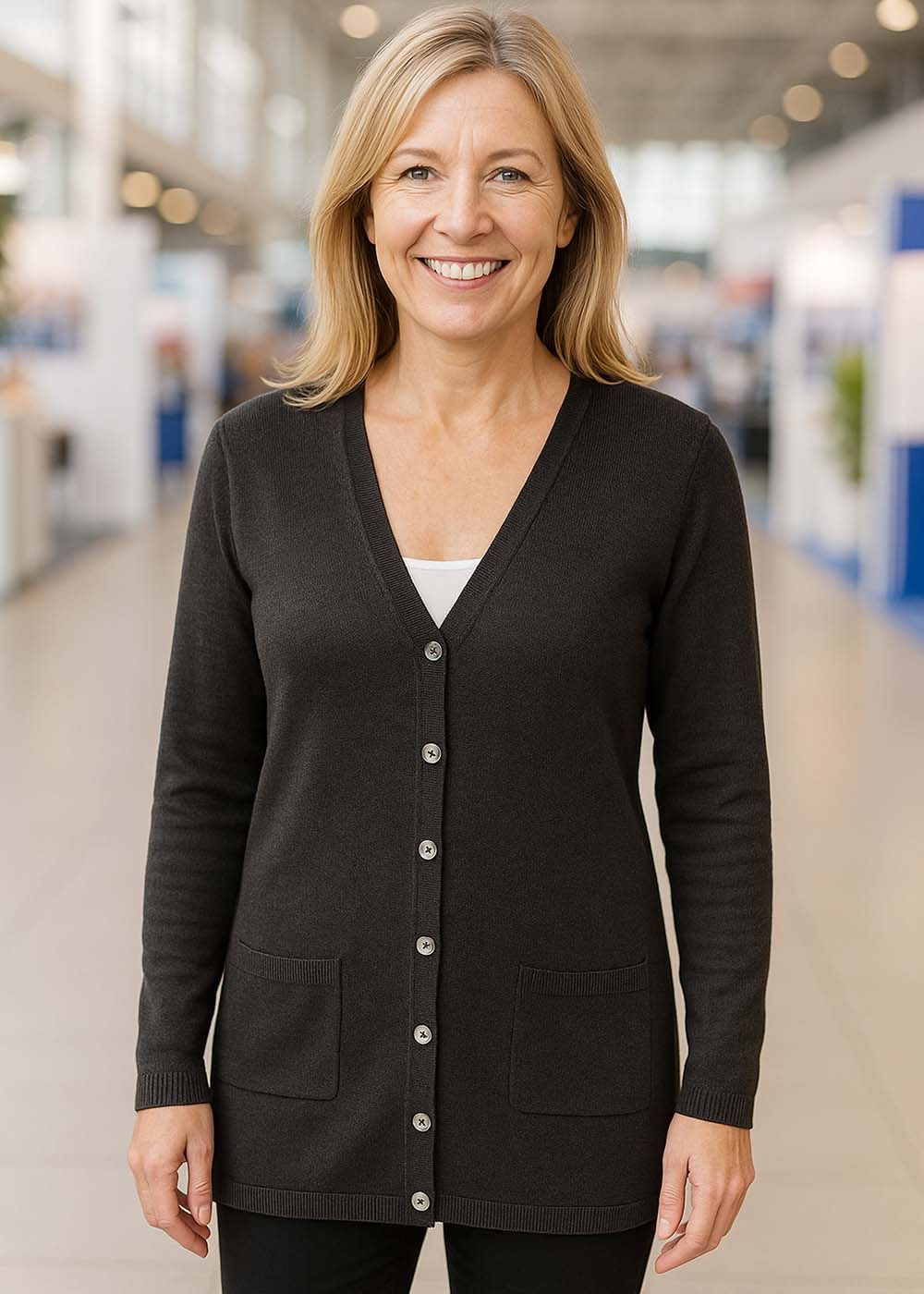 Strik Cardigan Dame Grey Marl