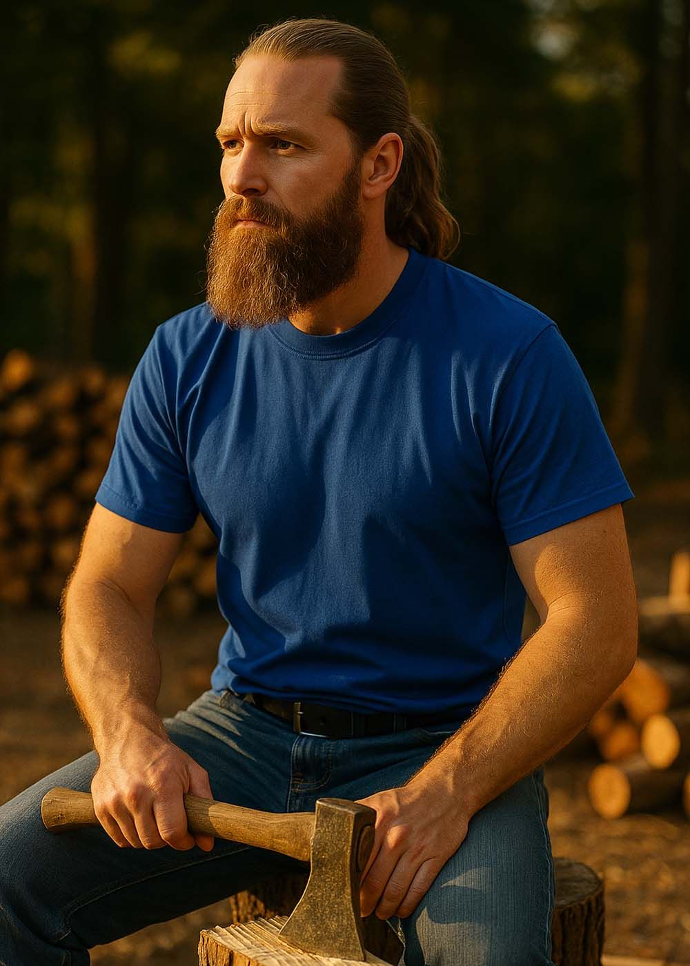 Heavy T-shirt Comfort Fit - Bright Royal