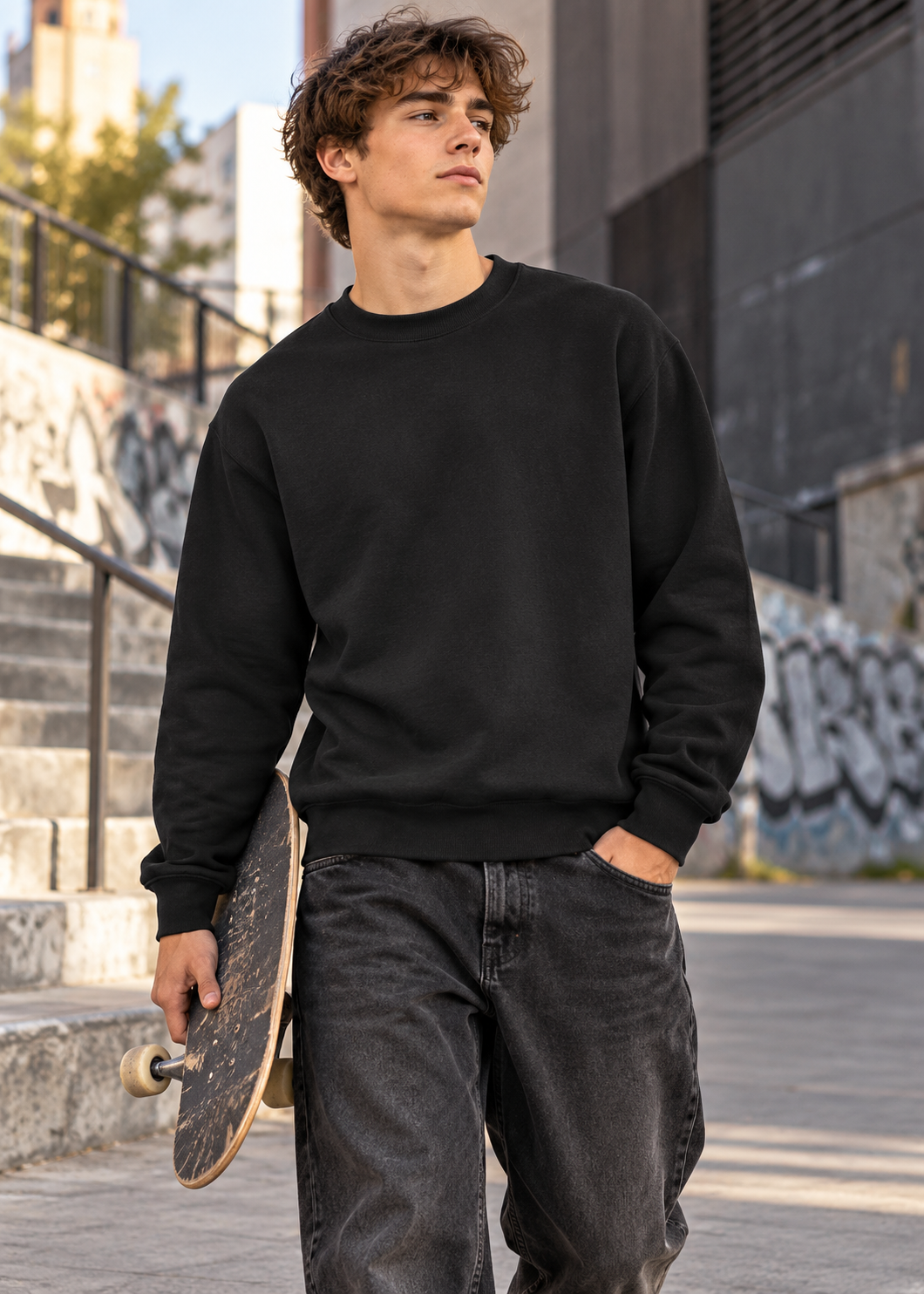 Fruit Unisex Crewneck Black