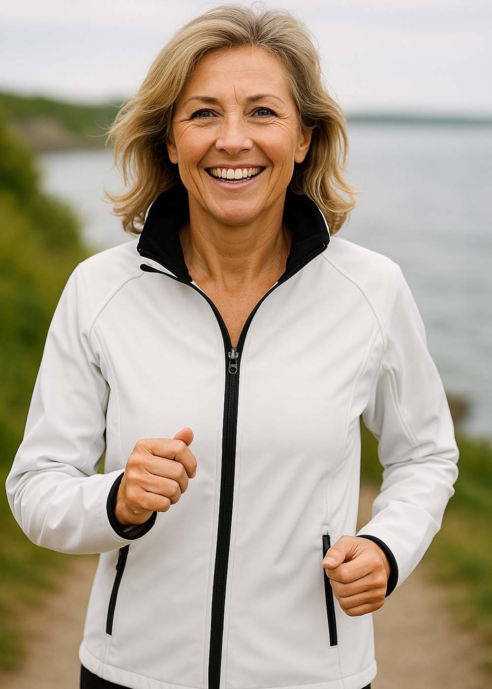 Softshell Jakke Dame White/Black